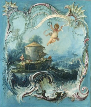 魅惑の家 キューピッド・フランソワ・ブーシェが望む牧歌的な風景 Oil Paintings